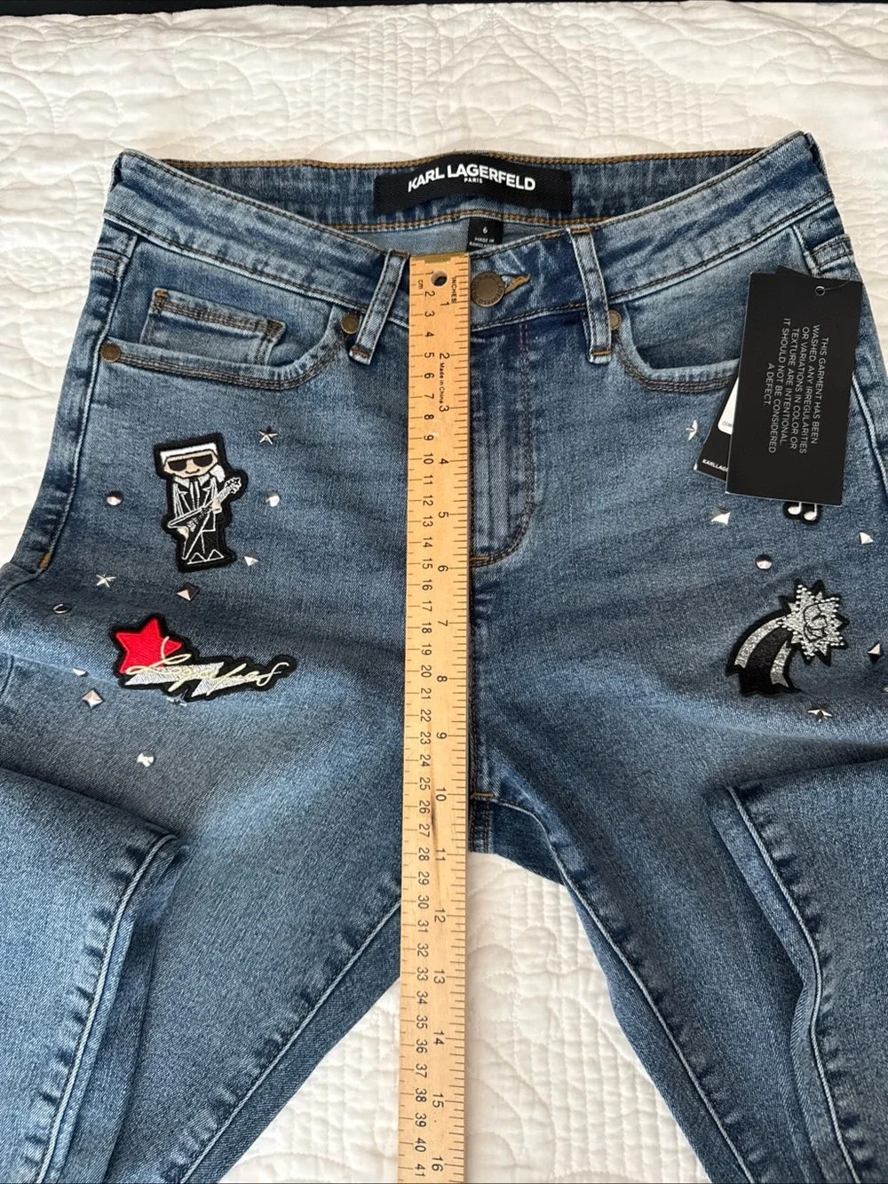Karl Lagerfeld Jeans Skinny with Red Star Patch - Picture 10 of 13